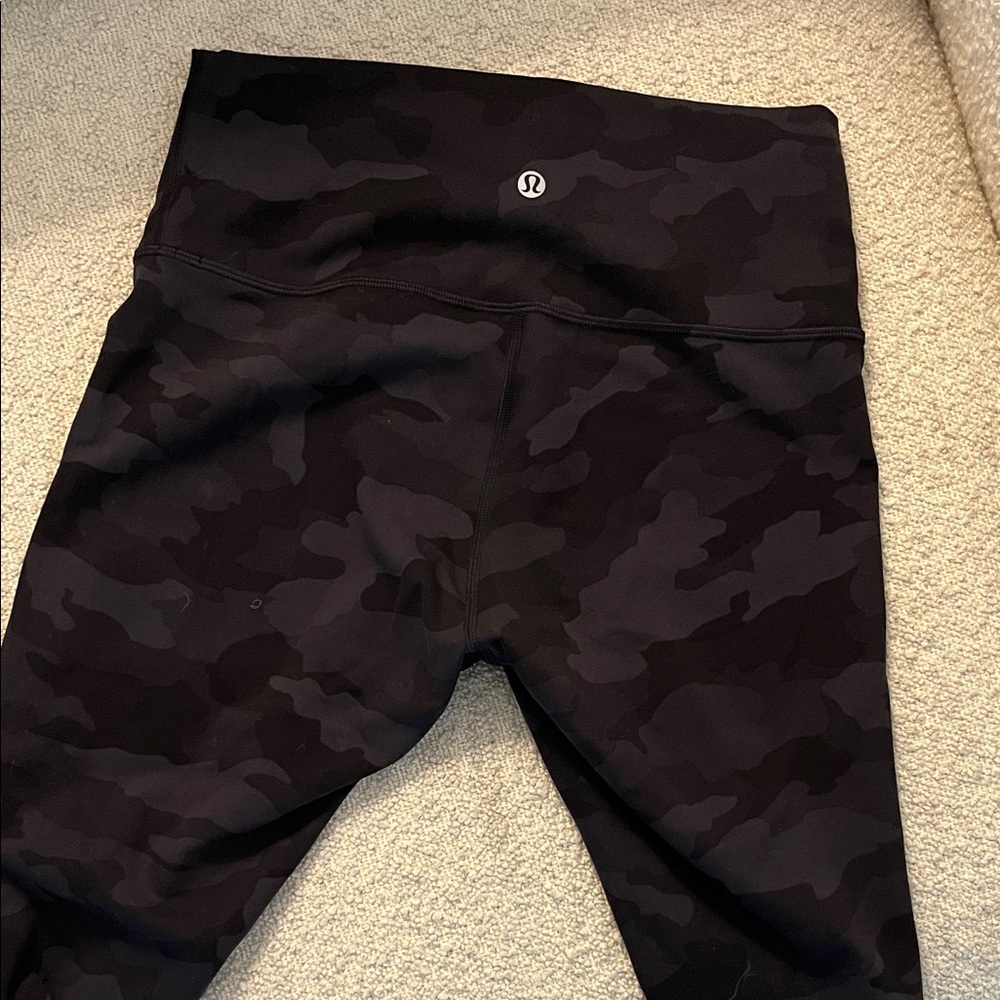 lululemon athletica Black Camo High-Rise Leggings- cropped length